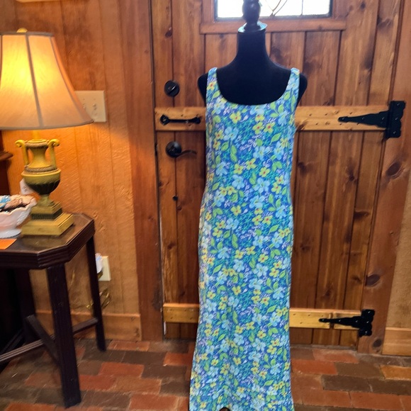 Sigrid Olson Sport dress blue floral size 8 - Picture 3 of 6
